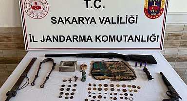 Sakarya’da tarihi eser operasyonu: 63 eser ele geçirildi