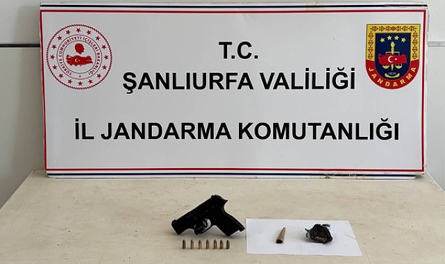 Şanlıurfa'da jandarmadan devriyede silah ve uyuşturucu operasyonu