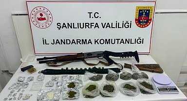 Şanlıurfa'da uyuşturucu operasyonu: Esrar, eroin ve silah ele geçirildi