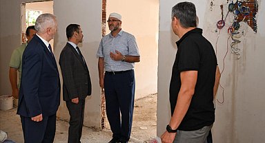 Vali Aktaş, Hacı Saffet Manay 4-6 Yaş Kuran Kursu inşaatını inceledi