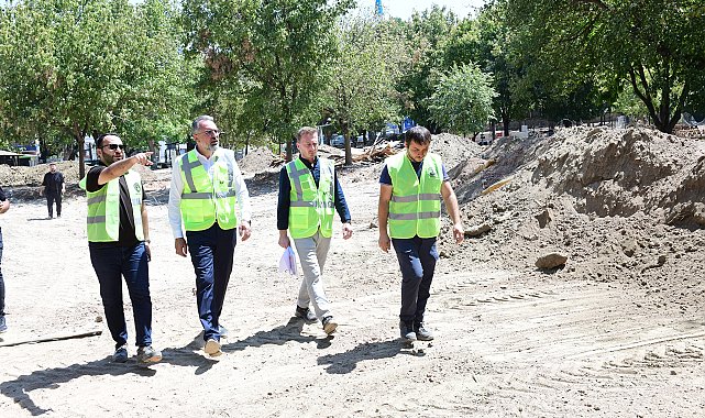 Başkan Erol, Kestel Aile Parkı'ndaki çalışmaları inceledi