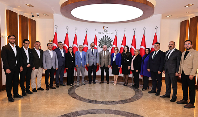 Çorum Kent Konseyi'nin yeni yönetiminden Vali Çalgan'a ziyaret
