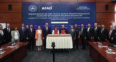 Gaziantep'te Deprem Müzesi ve Afet Farkındalık Merkezi için iş birliği protokolü