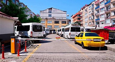 Giresun'da dolmuş durağına otomatik bariyer