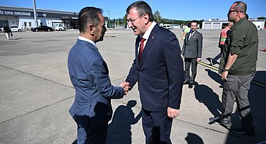 Vali Aktaş, Cumhurbaşkanı Yardımcısı Yılmaz’ı karşıladı