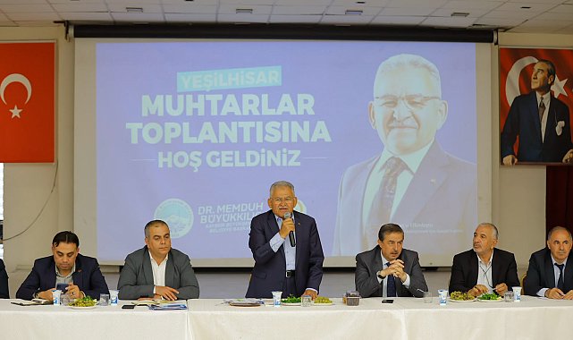 Başkan Büyükkılıç, İncesu ve Yeşilhisar’da muhtarlarla bir araya geldi