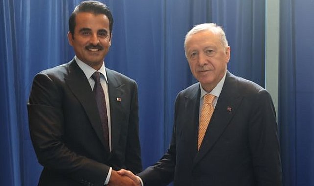 Cumhurbaşkanı Erdoğan, Katar Emîri Şeyh Temim ile görüştü