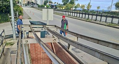 Giresun'da Plajlar Bölgesi’ndeki alt geçitlerin üst kaplamaları yenileniyor