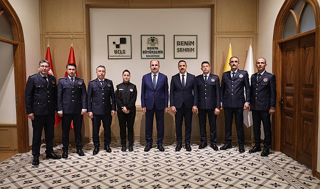 Konya İtfaiye Teşkilatı’ndan Başkan Altay’a ziyaret