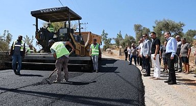 Mandalinci, Çamlık’taki asfalt çalışmalarını inceledi