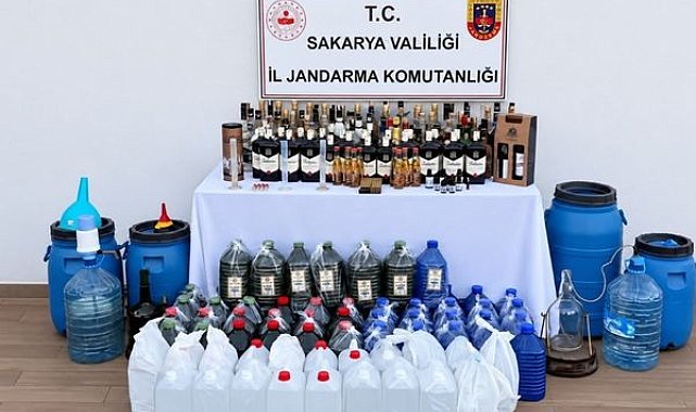 Sakarya’da kaçak alkol operasyonu düzenlendi