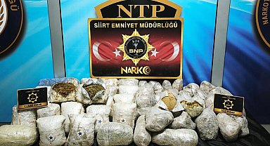 Siirt’te 37 kilo 600 gram esrar ele geçirildi