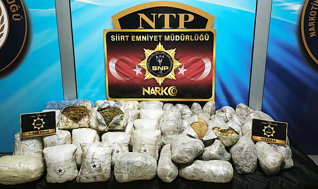 Siirt’te 37 kilo 600 gram esrar ele geçirildi