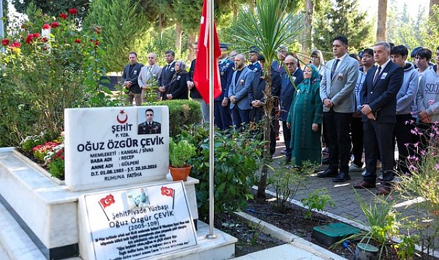 Aliağa'da , şehit Oğuz Özgür Çevik 10. yılında anıldı
