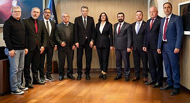 Aydın Esnaf ve Sanatkarlar Odaları Birliği’nden Başkan Özlem Çerçioğlu’na ziyaret