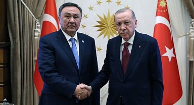 Cumhurbaşkanı Erdoğan, Türk Devletleri Teşkilatı Genel Sekreteri Ömüraliyev’i kabul etti
