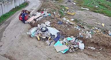 Düzce’de çöp döken kişiye cezai işlem uygulandı