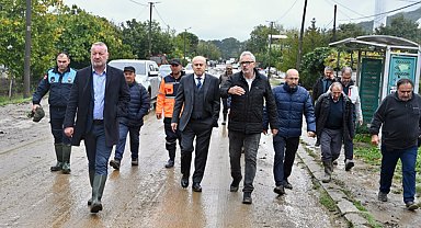 Karacabey’de sağanak sonrası ekipler seferber oldu
