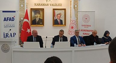 Karaman’da İl Afet Risk Azaltma Planı değerlendirildi