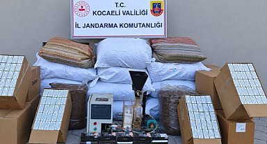 Kocaeli'de 1 milyon TL değerinde kaçak tütün ve makaron ele geçirildi