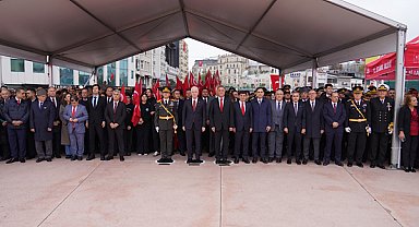 Taksim’de Cumhuriyet Bayramı için çelenk töreni düzenlendi