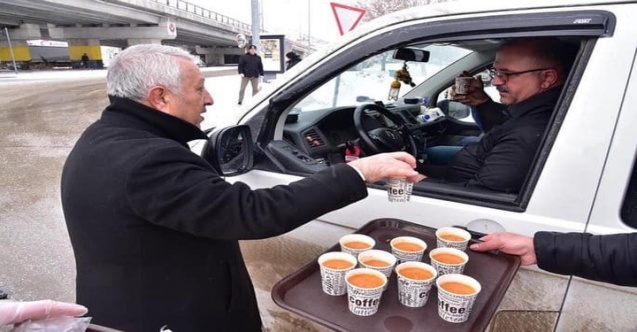 Sabah sıcak çorba ikramı