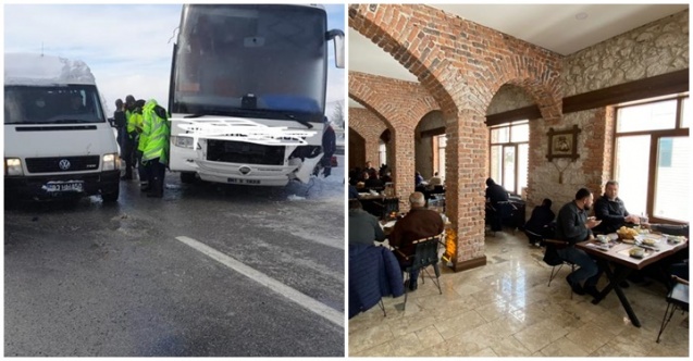 Emirdağ Belediyesi Yolda Kalan Vatandaşları Taş Konak Restoran'da Ağırladı