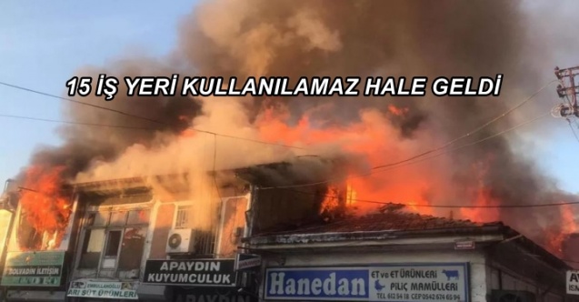 Bolvadin Çarşı Merkezinde Büyük Yangın