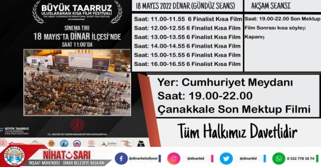 Gezen sinema TIR’ı Dinar’da