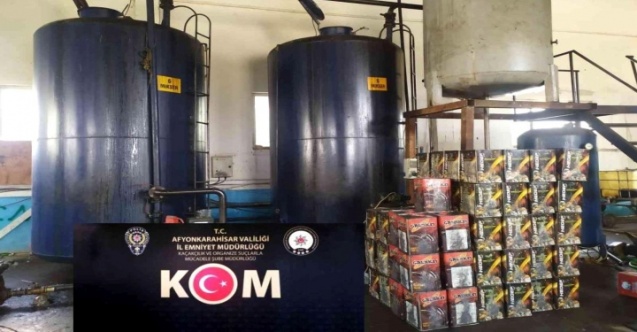 Polis Afyonkarahisar'da 15 bin 150 litre kaçak akaryakıt ele geçirildi