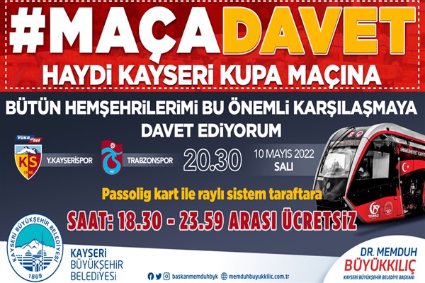 Kayserispor taraftarına “ücretsiz ulaşım” jesti