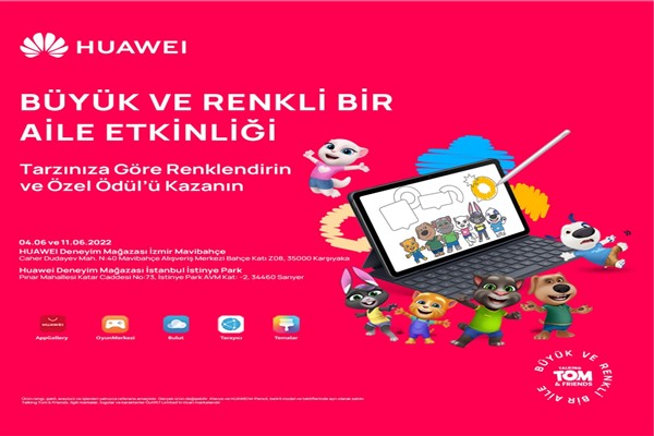 Huawei, İstanbul ve İzmir'deki mağazalarında eğlenceli bir Talking Tom & Friends etkinliğine aileleri davet ediyor
