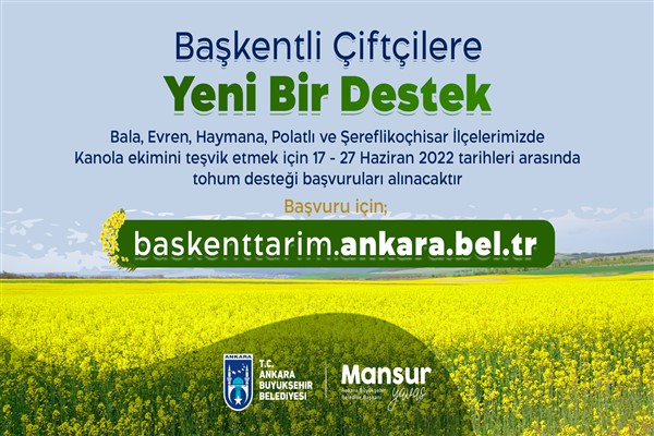 Başkentli çiftçilere destek