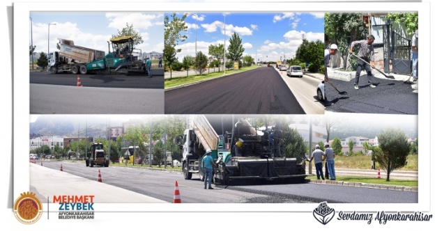 Afyon’da Asfalt Çalışmaları Tam Gaz