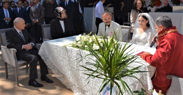 MHP Lideri Bahçeli ile Vali Kübra Yiğitbaşı nikah şahidi oldu