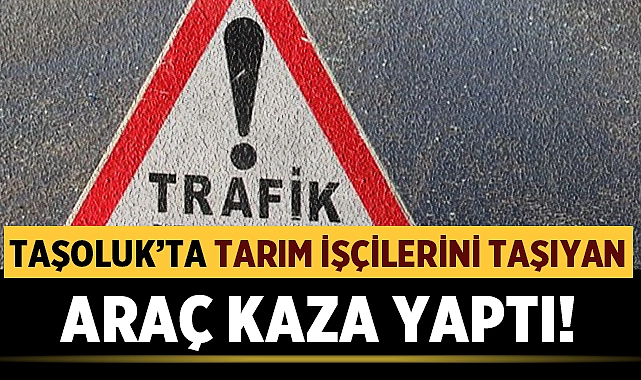 Taşoluk Beldesinde Tarım işçilerini taşıyan araç kaza yaptı!