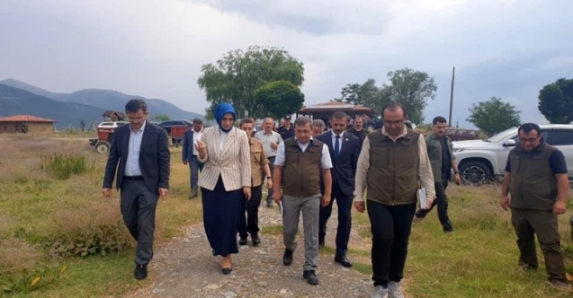 Vali Yiğitbaşı, Eber Gölü’nde yürütülen çalışmaları inceledi