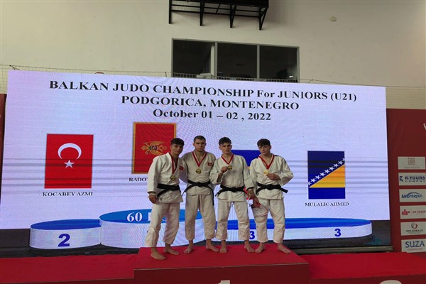 Gençler Judo Balkan Şampiyonası'nda Azmi Kocabey ikinci oldu