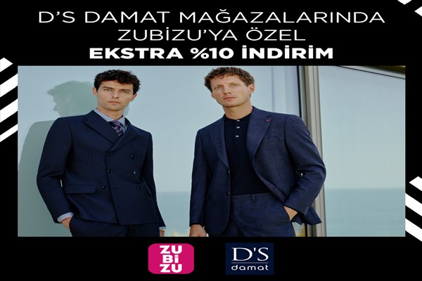 D’S damat’ın yeni sezonuna özel yüzde 10 indirim fırsatı ZUBİZU’da