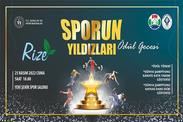 Rize’de 'Sporun Yıldızları Ödül Gecesi’ düzenleniyor