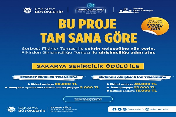 Sakarya Büyükşehir’den gençlere ve girişimcilere yönelik ödüllü yarışma
