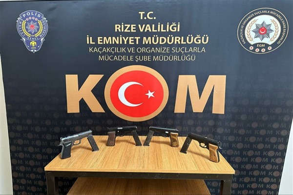 Rize'de silah ve mühimmat kaçakçılığı operasyonu