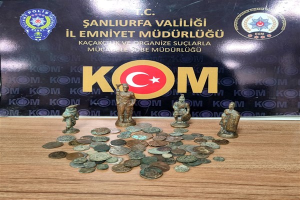 Şanlıurfa'da tarihi eser niteliğindeki 88 obje ele geçirildi
