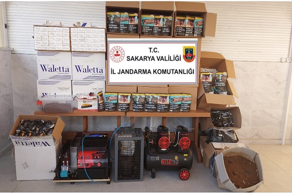 Sakarya'da bandrolsüz sigara operasyonu
