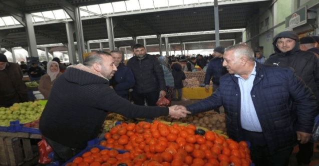 Zeybek Başkan Pazarcı Esnafını Ziyaret Etti