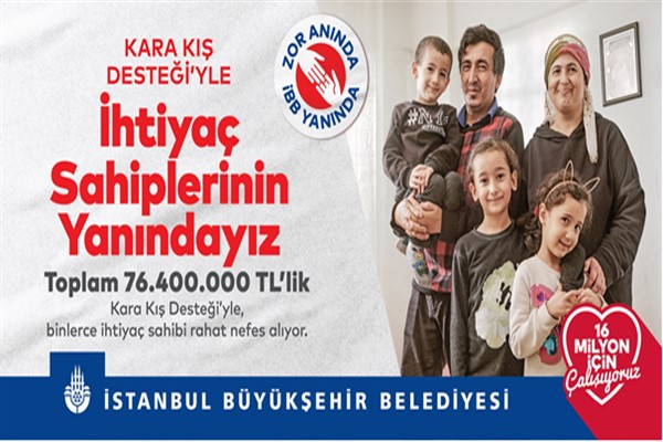 İBB’den 76 bin 400 aileye 